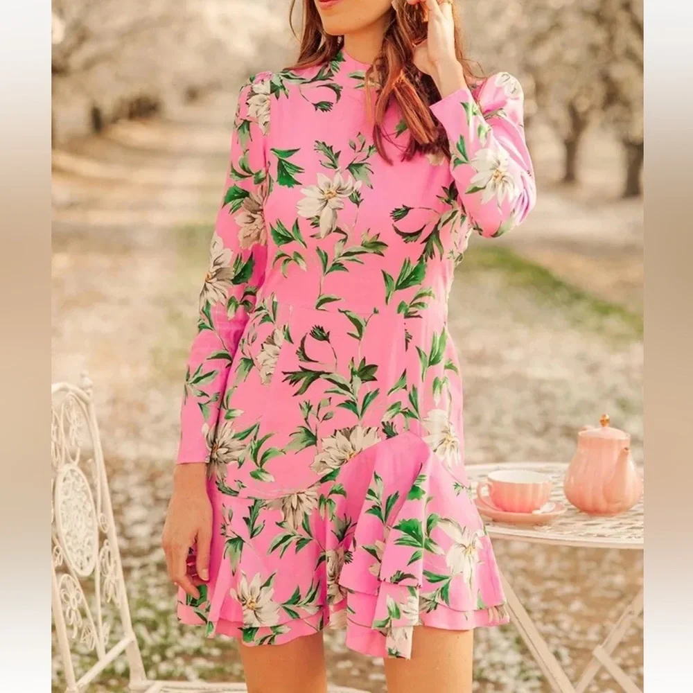 Anthropologie x Yumi Kim Night Fever Mini Dress, Morning Grace Pink - Picture 4 of 7